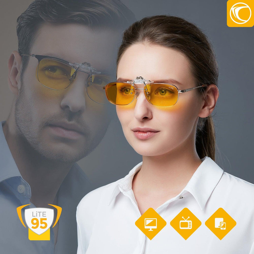 Prisma CLiP-ON LITE95 Blaulichtfilter-Brillenaufsatz - WeCare+