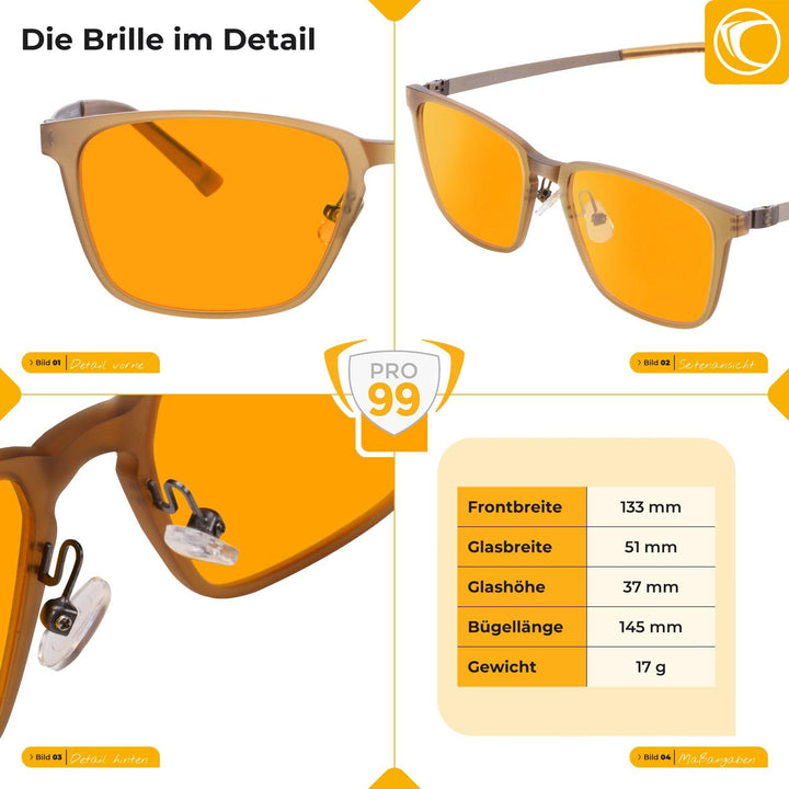 Prisma Franfurt PRO99 Blaulichtfilter-Brille - WeCare+