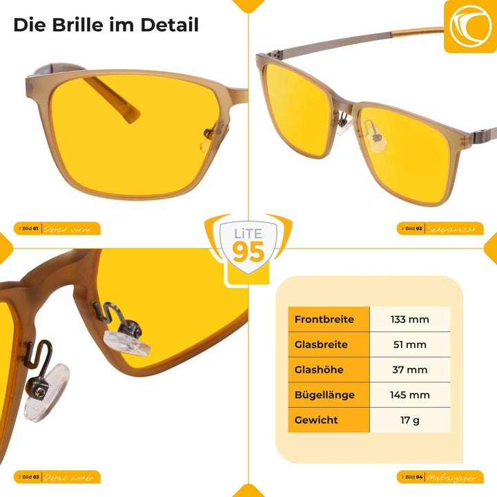 Prisma Frankfurt LITE95 Blaulichtfilter-Brille - WeCare+