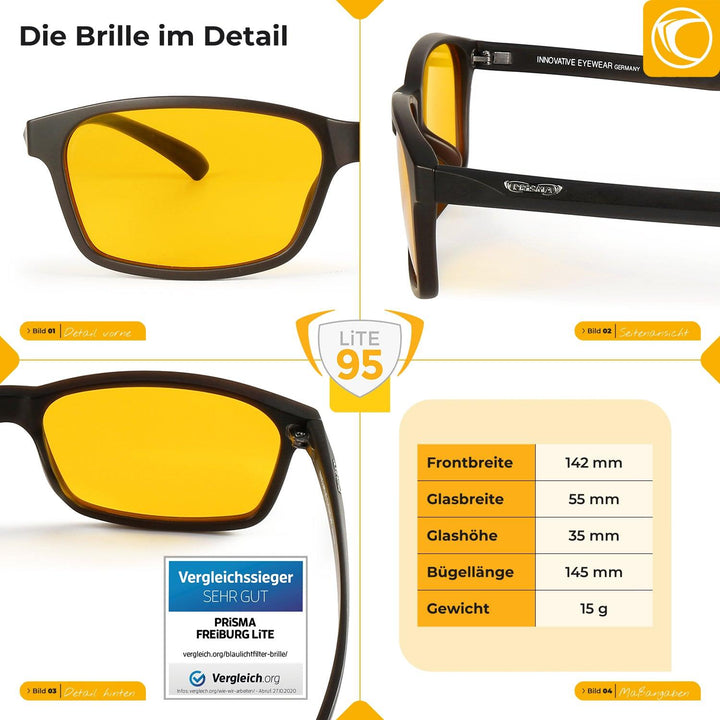 Prisma Freiburg LITE95 Blaulichtfilter-Brille - WeCare+