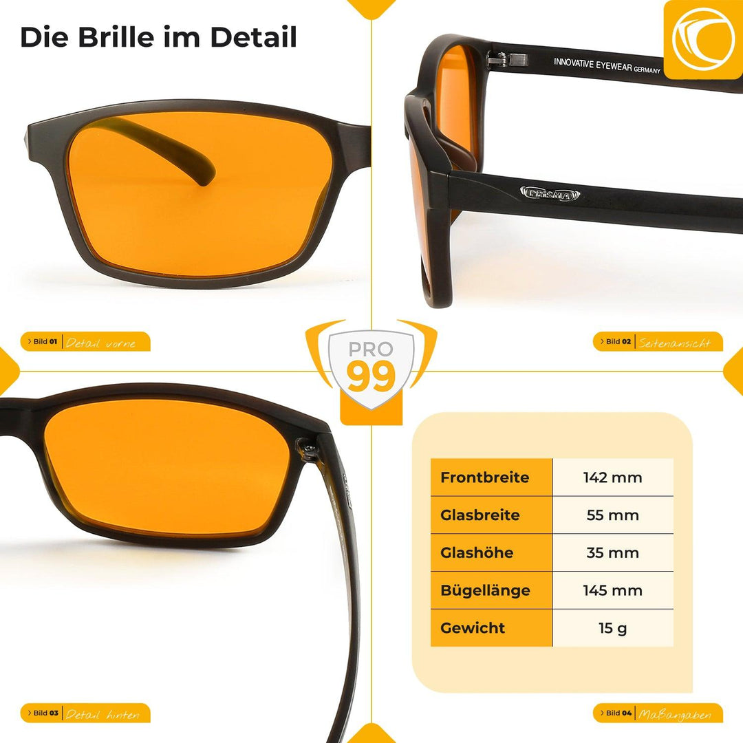 Prisma Freiburg PRO99 Blaulichtfilter-Brille - WeCare+